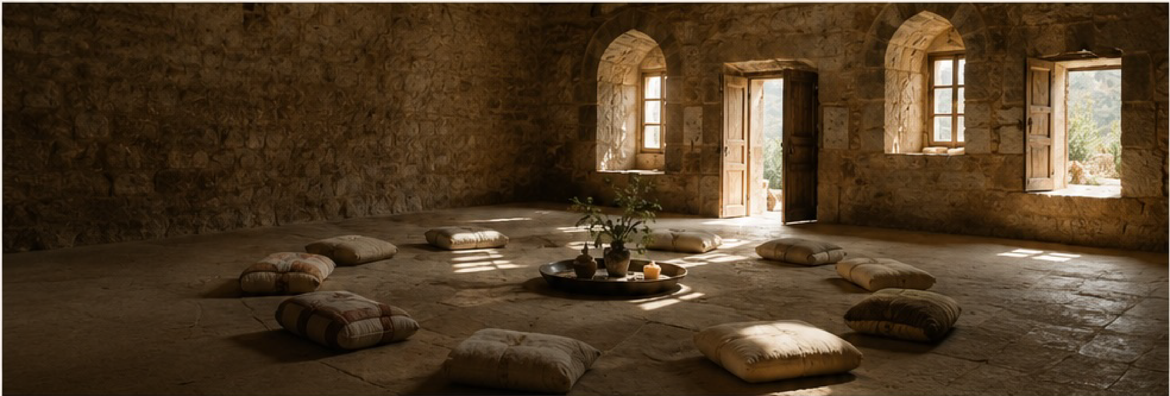 Rustic room setup as a studio